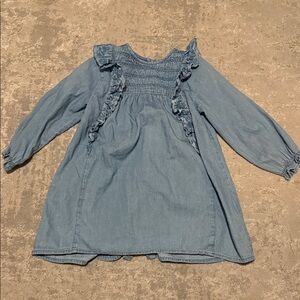 Zara Blue Ruffled Kids Dress